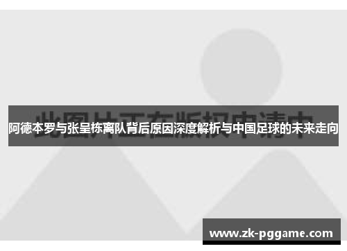 阿德本罗与张呈栋离队背后原因深度解析与中国足球的未来走向